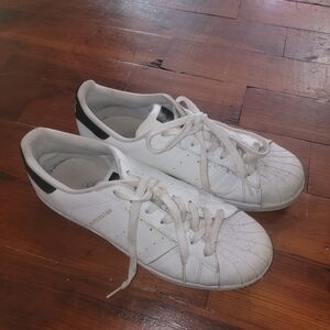 Adidas Gray and White Sneakers